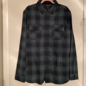 Roark mens plaid flannel long sleeve button down size large